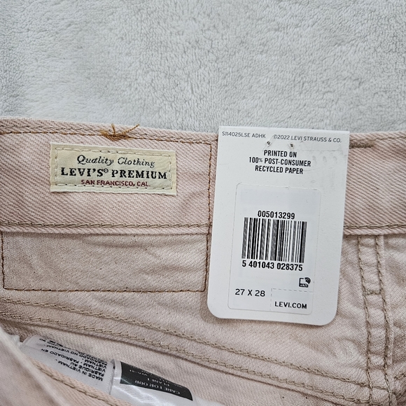 Levi's Fresh Pink 501 Original Straight Legs Jean's Women's Size 27X28 - Picture 3 of 7